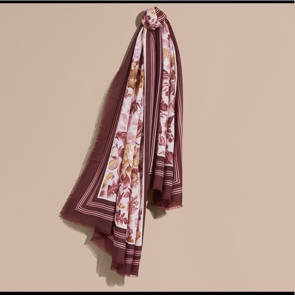 burberry floral scarf